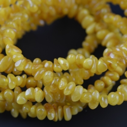 Chips style amber bracelet - polished